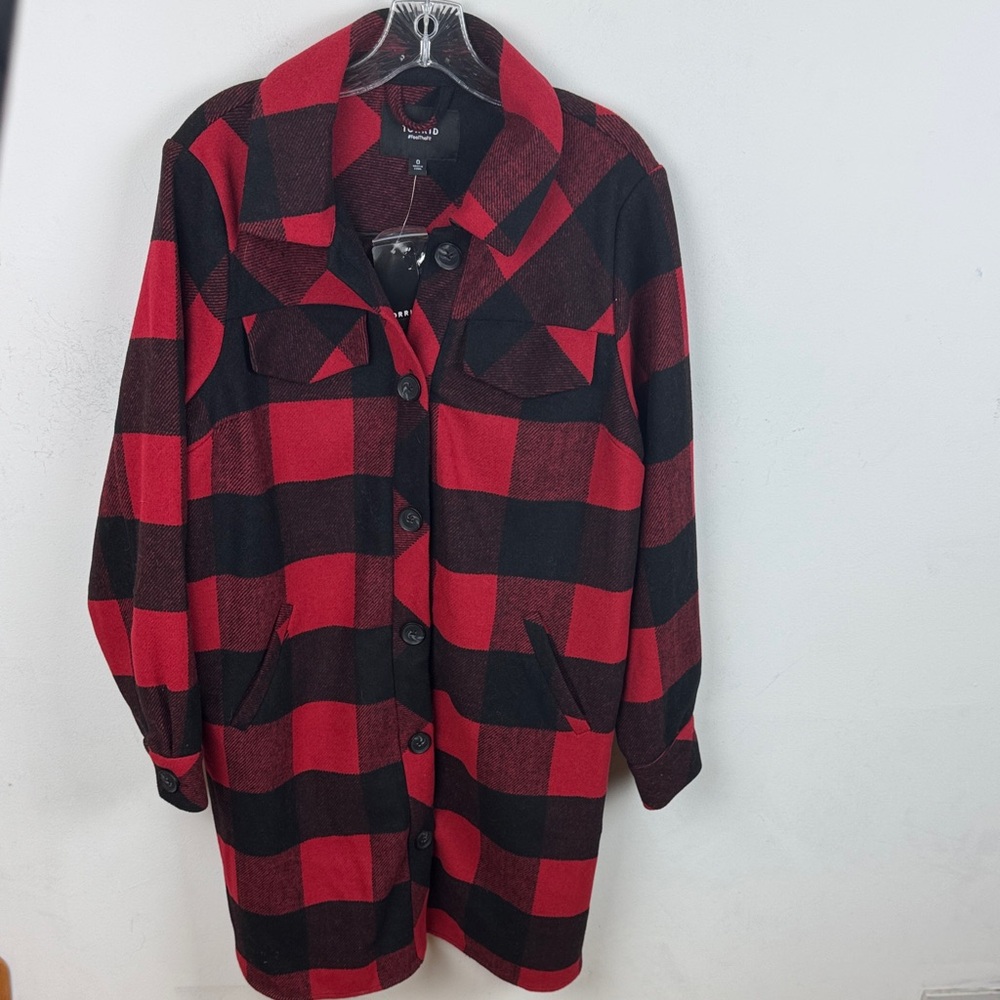 Torrid Red and Black Plaid Women's Jacket